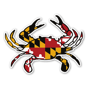 Un adesivo granchio del Maryland di alta qualità. Molto popolare.