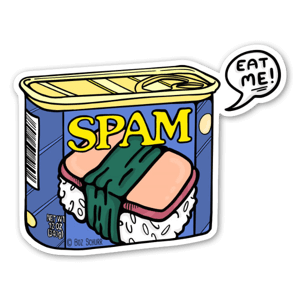 Ho ricevuto un'e-mail che ti puoi intossicare mangiando carne di maiale in scatola ma ho scoperto che si trattava solo di spam ... Rude Spam!