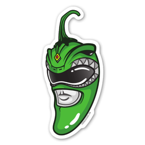 Green Ranger Jalapeno - Mighty Morphin Power Rangers Sticker 