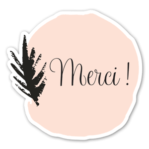 Merci! Adesivo Boho in stile francese, femminile, disegnato a mano. Perfetto per le feste o per regali di ringraziamento, buste, regali promozionali ...
