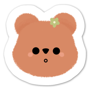 A surprised bear - sticker