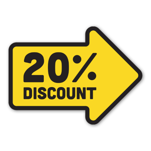 20% av reklamskylt att klistra upp