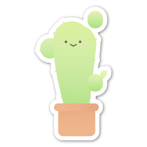 Un simpatico cactus in versione cartone animato