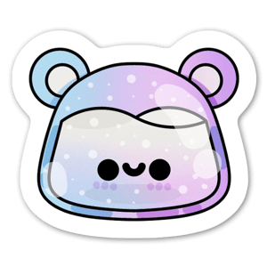 Cute bear in purple - stickers