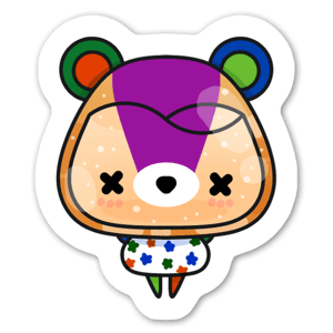 Cute and trippy bear - Sticker