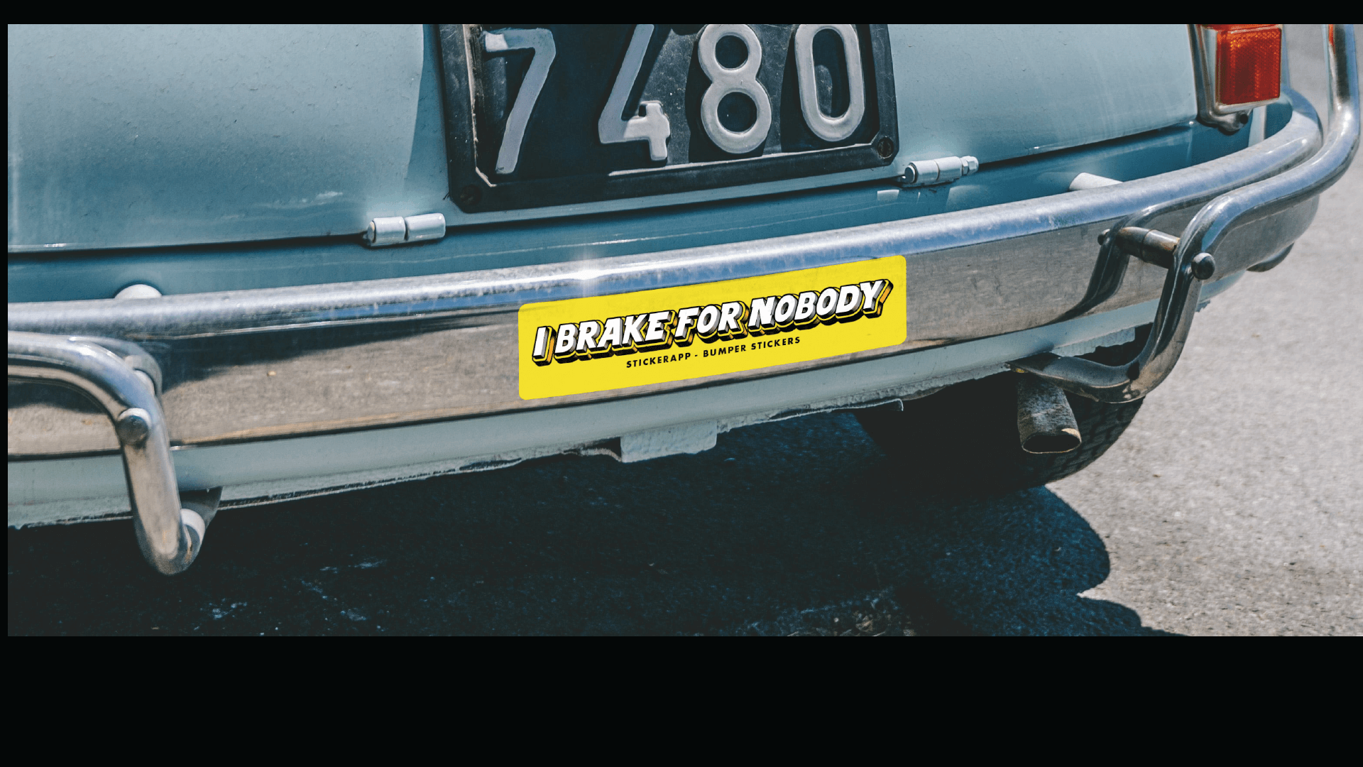 Custom sticker with the text I break for nobody